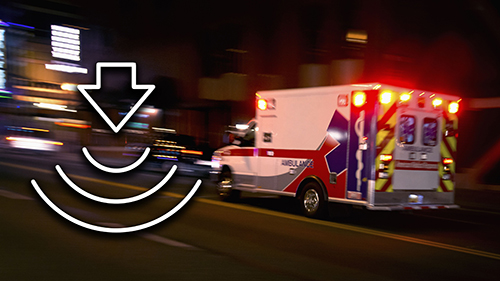EMS Ambulance with Connectivity Icon